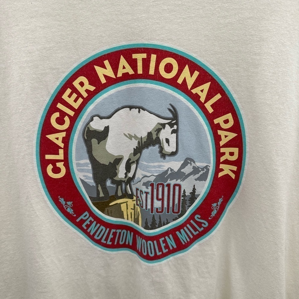 Pendleton cream Glacier National Park unisex T-Shirt. XL - Picture 3 of 5